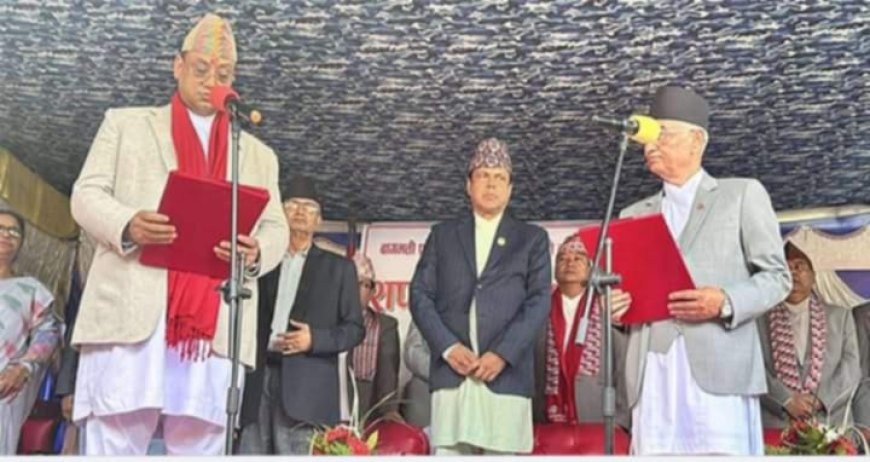 नवनियुक्त मुख्यमन्त्री बानियाँद्वारा पद तथा गोपनीयताको सपथ